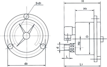 电接点压力表尺寸图